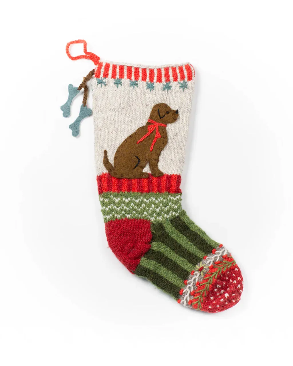 Wool Knit Stocking - Canine Christmas sold by ban.do