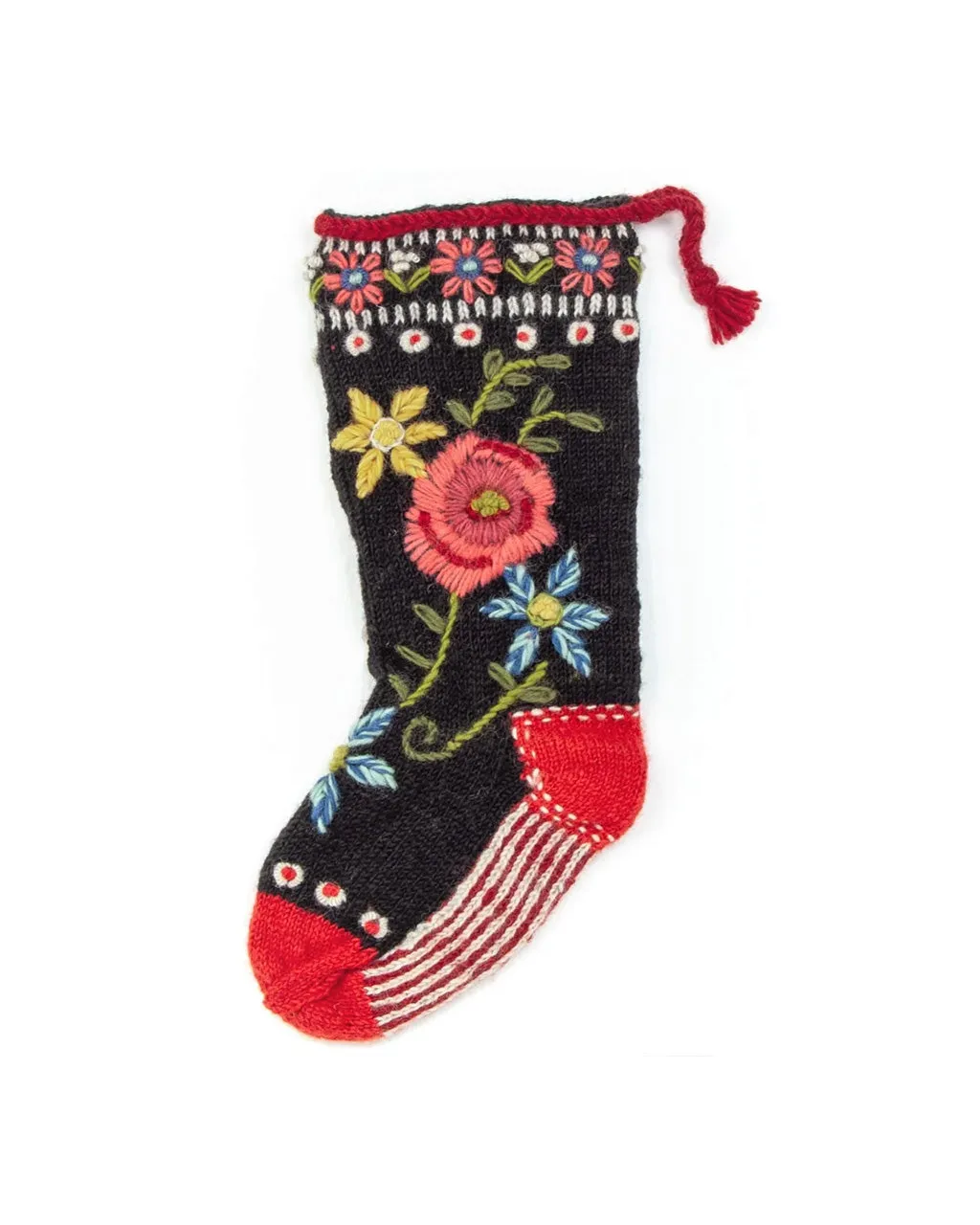 Wool Knit Stocking - Floral Spray sold by ban.do