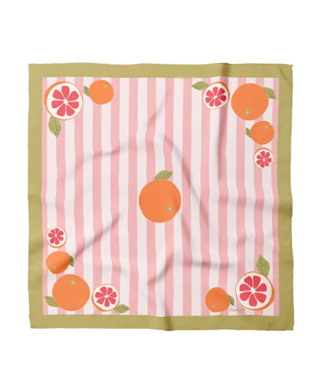 California Pomelo Cotton Silk Bandana sold by ban.do