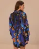 Black Pietra Floral Mini Dress sold by ban.do