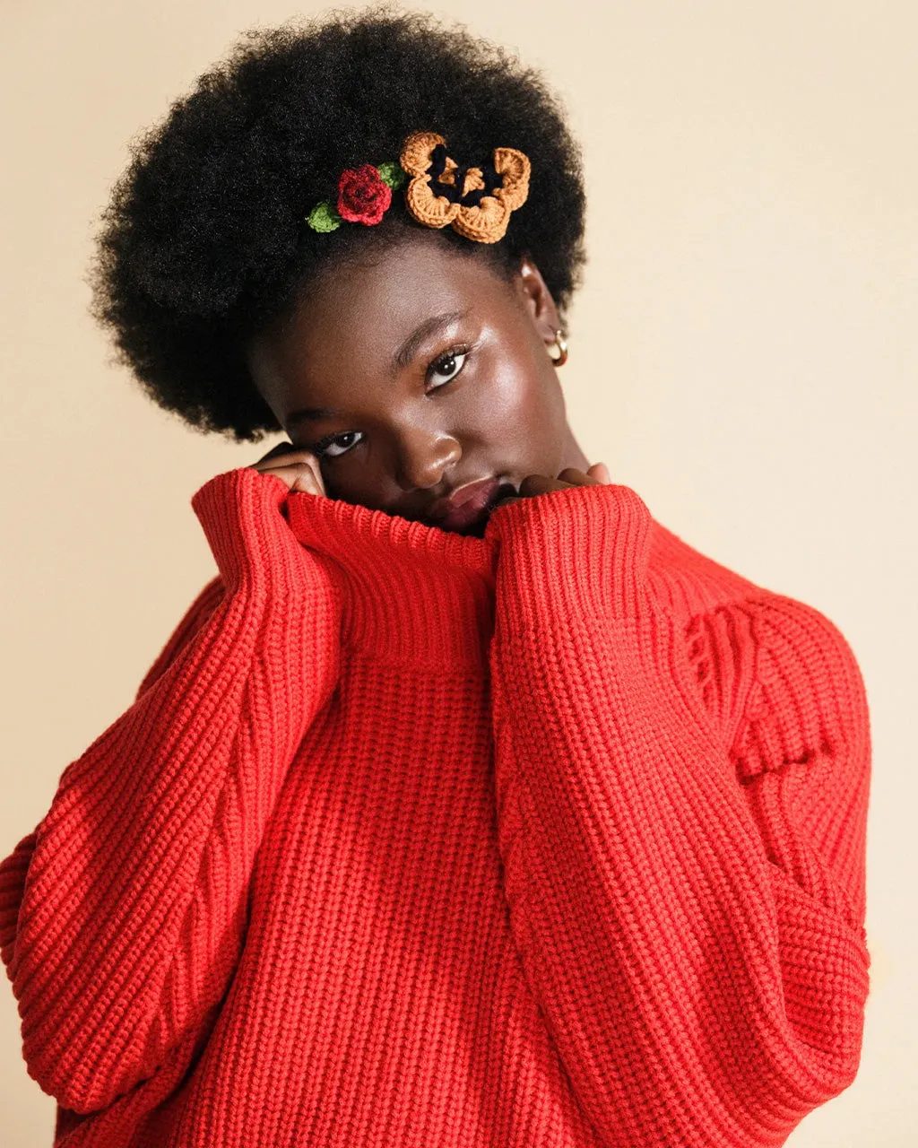 Butterfly Garden Crochet Hair Clips - Red sold by ban.do product image thumbnail 2