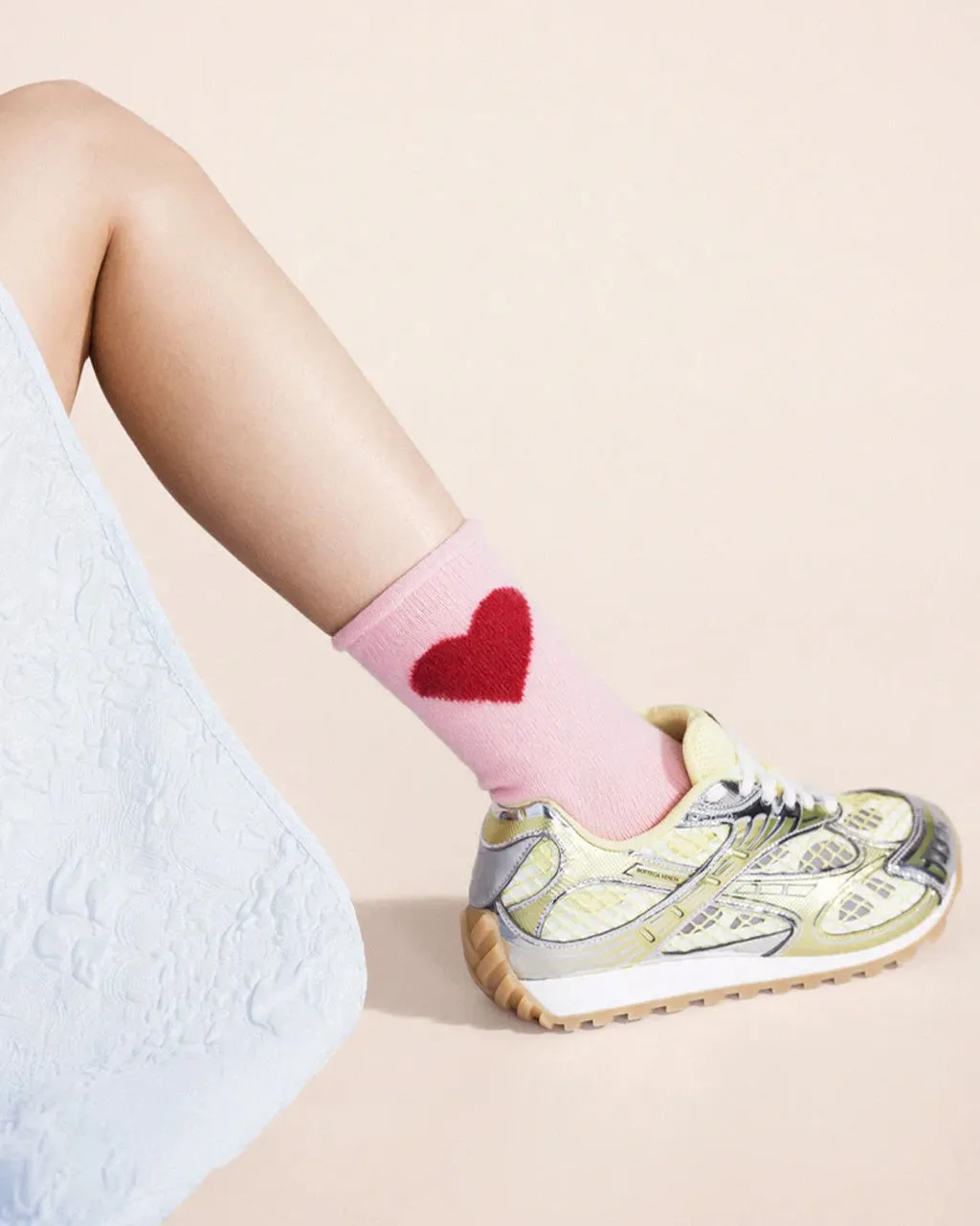Love Cashmere Crew Socks - Pink sold by ban.do product image thumbnail 2