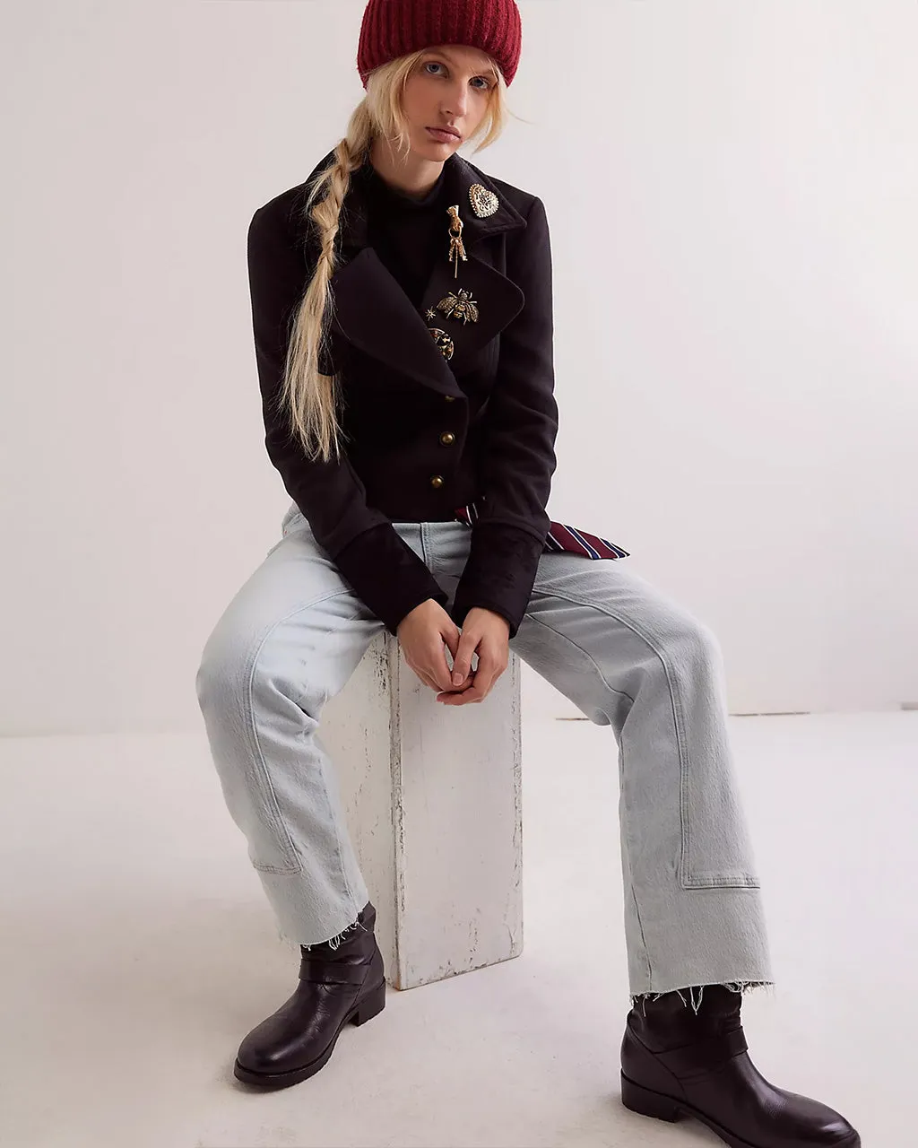 We The Free Risk Taker Mid-Rise Jeans - Daydream Blue sold by ban.do product image thumbnail 3