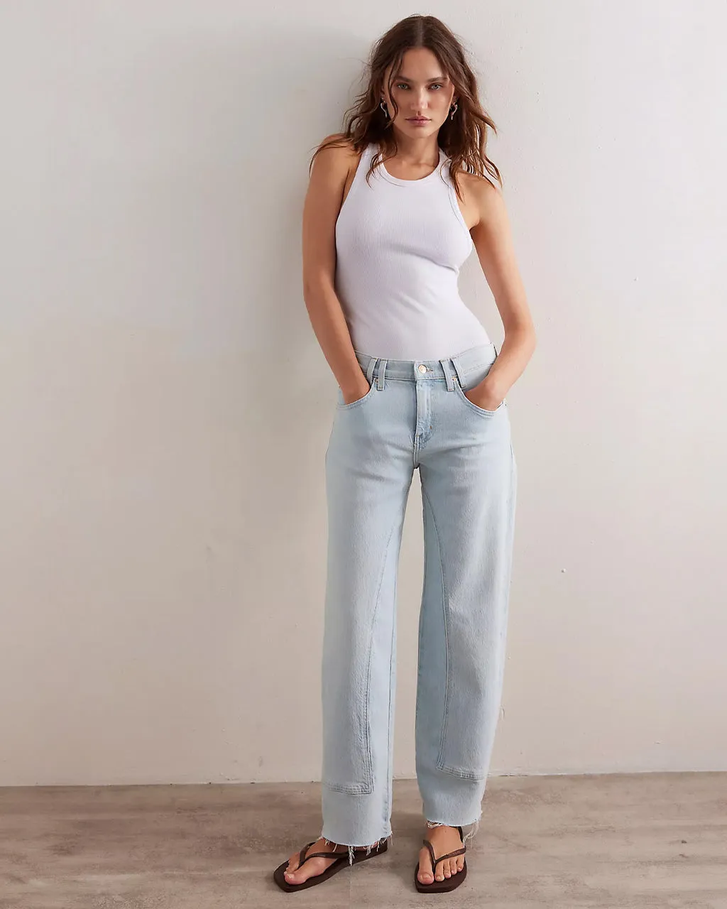 We The Free Risk Taker Mid-Rise Jeans - Daydream Blue sold by ban.do