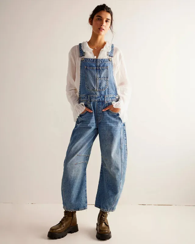 We The Free Good Luck Barrel Overalls - Ultra Light Beam sold by ban.do