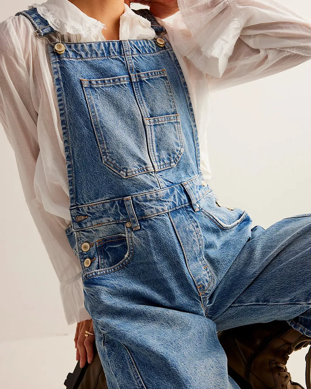 We The Free Good Luck Barrel Overalls - Ultra Light Beam sold by ban.do product image thumbnail 3