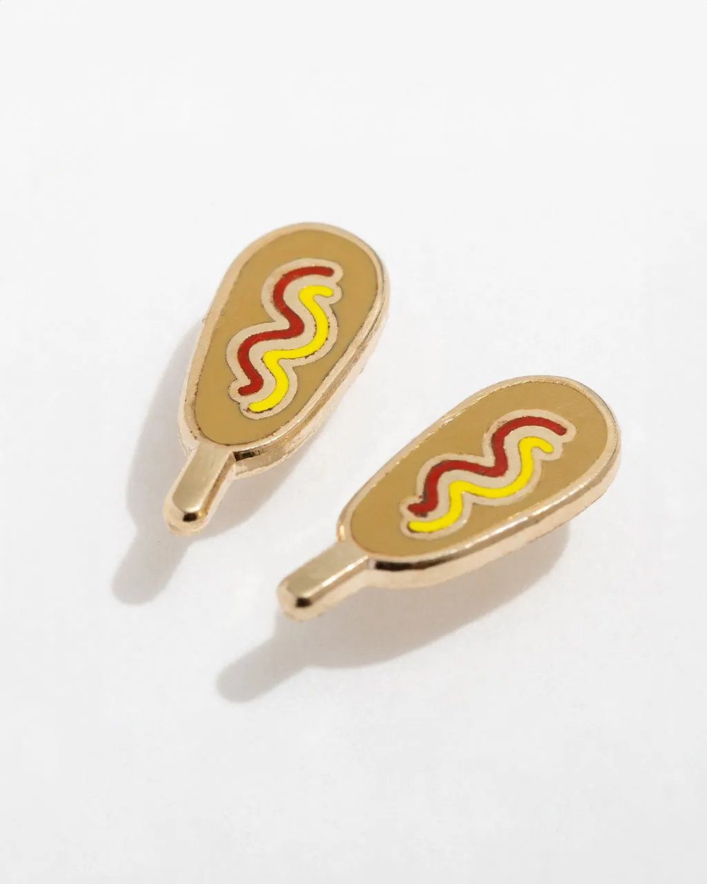 Corn Dog Enamel Stud Earrings sold by ban.do