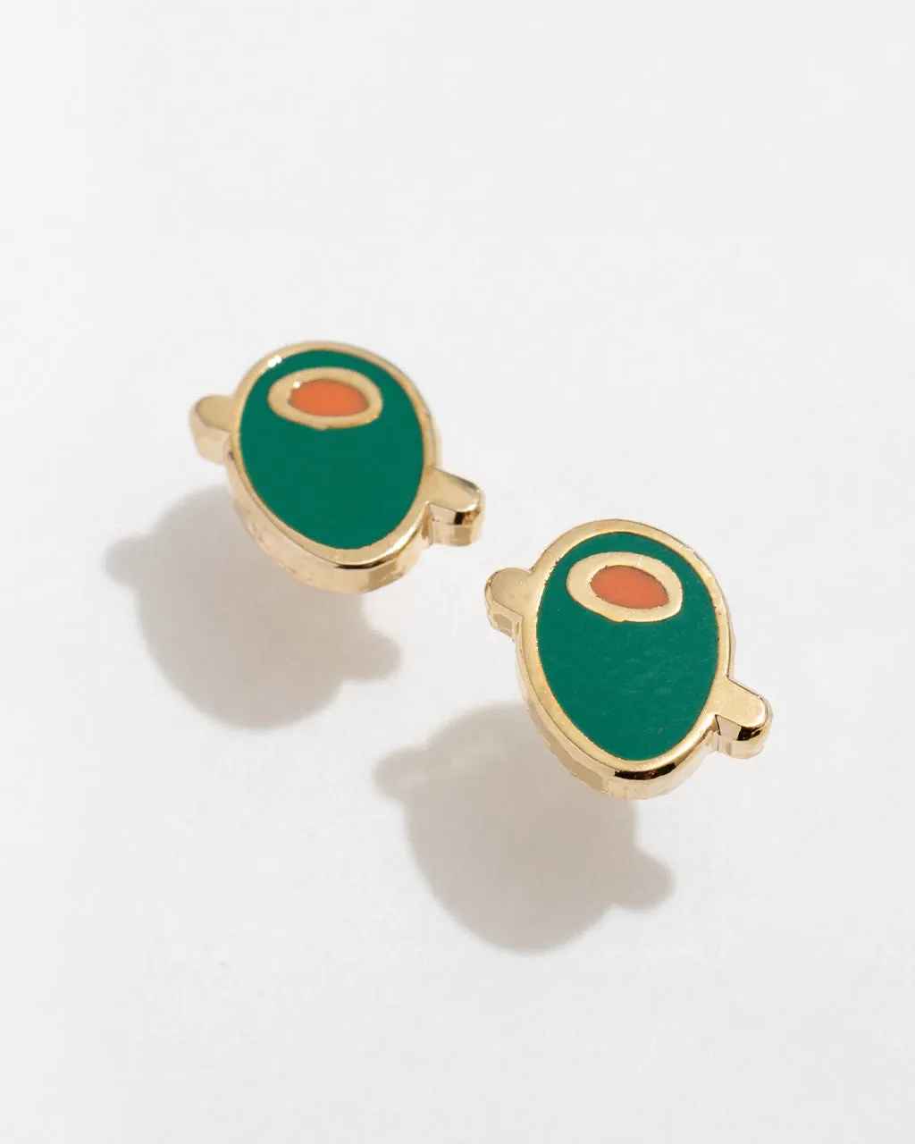 Olive Enamel Stud Earrings sold by ban.do