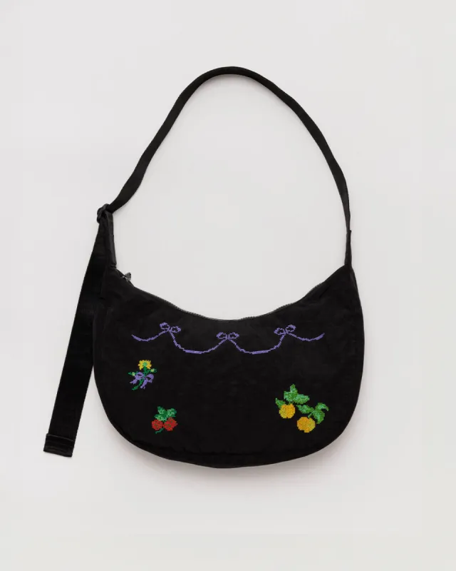 Medium Nylon Crescent Bag - Cross Stitch sold by ban.do