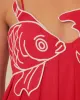 Red Fish Top Maxi Dress sold by ban.do