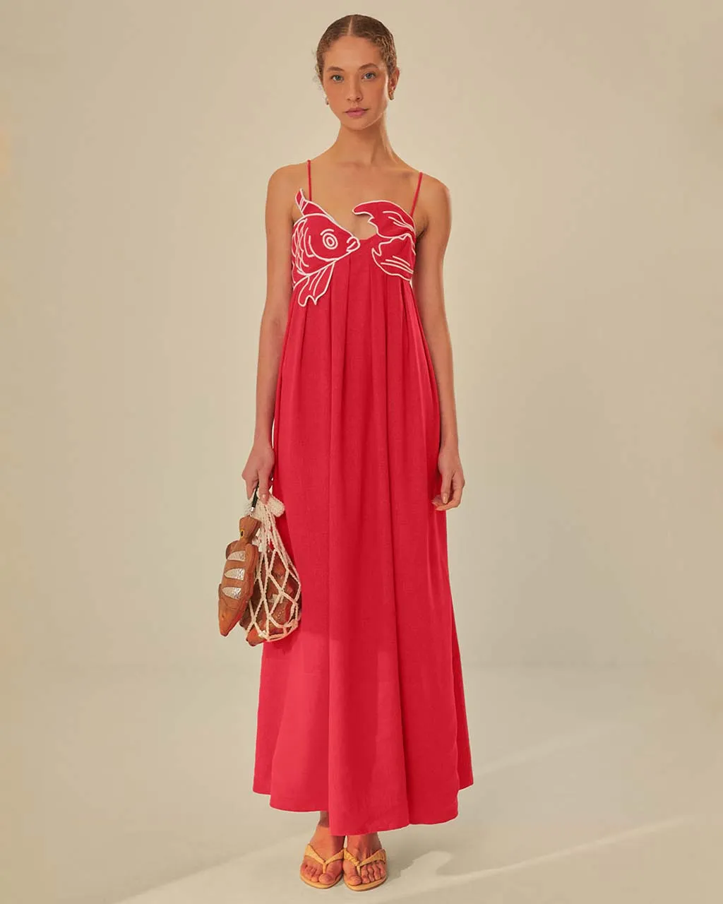 Red Fish Top Maxi Dress sold by ban.do