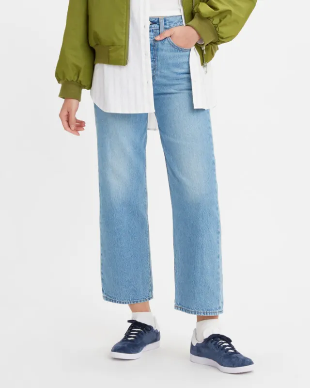 Ribcage Straight Ankle Jeans - In The Middle sold by ban.do