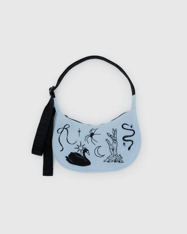 Small Nylon Crescent Bag - Embroidered Ballet Icons sold by ban.do