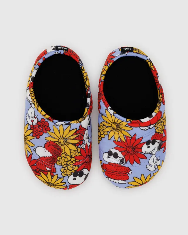 Puffy Slippers - Floral Snoopy sold by ban.do