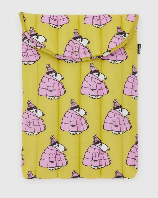 Puffy Laptop Sleeve 16" - Puffer Snoopy Pink sold by ban.do