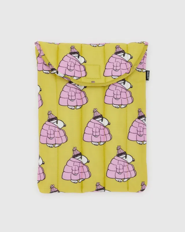 Puffy Laptop Sleeve 13" - Puffer Snoopy Pink sold by ban.do