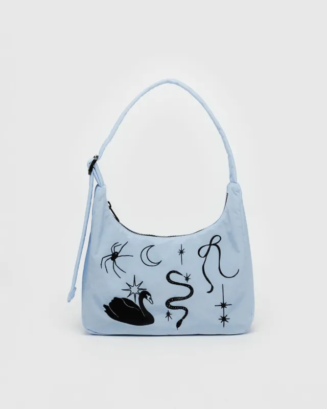 Mini Nylon Shoulder Bag - Embroidered Ballet Icons sold by ban.do