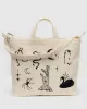 Horizontal Zip Duck Bag - Embroidered Ballet Icons sold by ban.do
