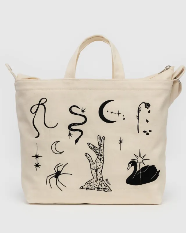 Horizontal Zip Duck Bag - Embroidered Ballet Icons sold by ban.do
