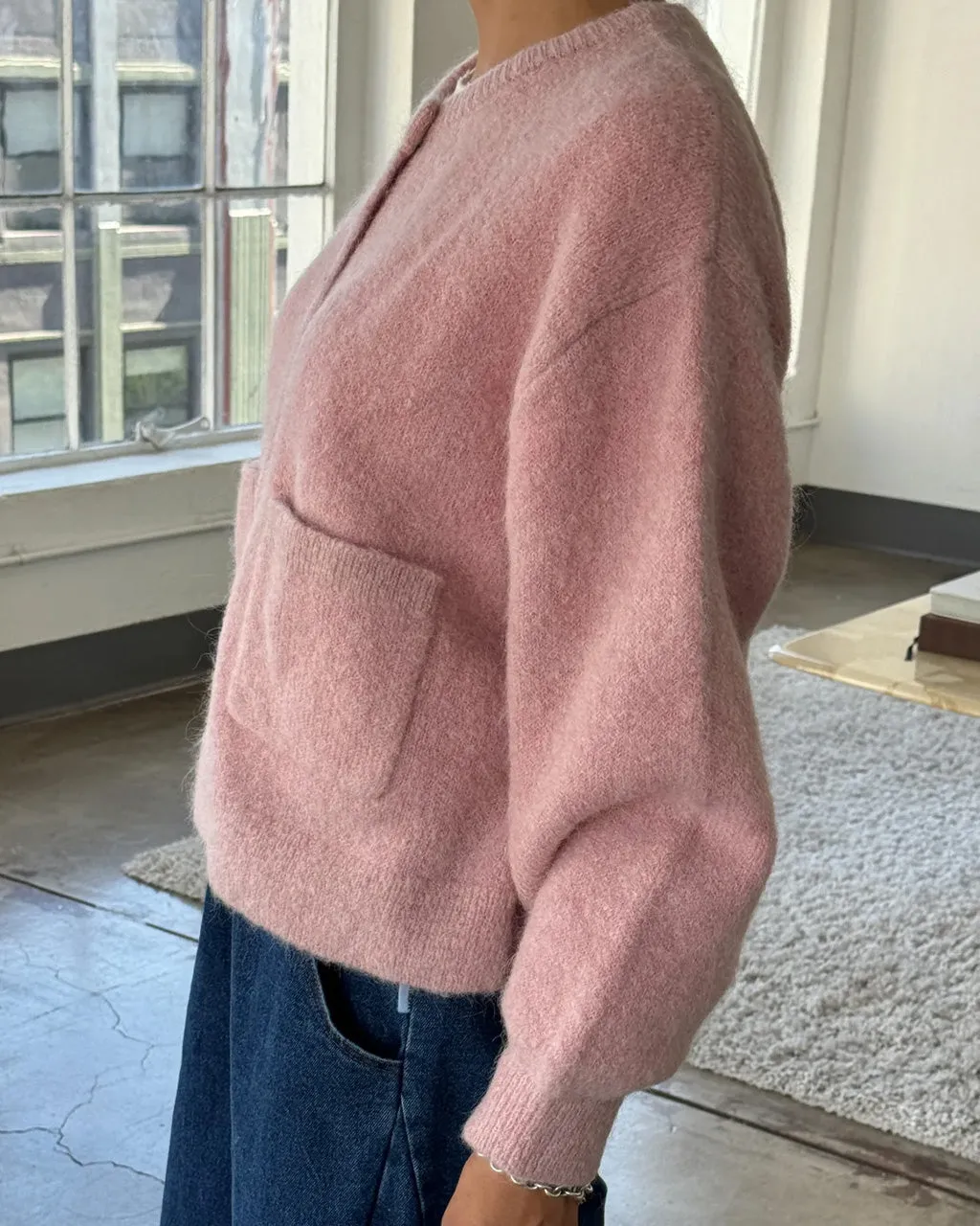 Amélie Alpaca Cardigan - Pink Rose sold by ban.do product image thumbnail 2