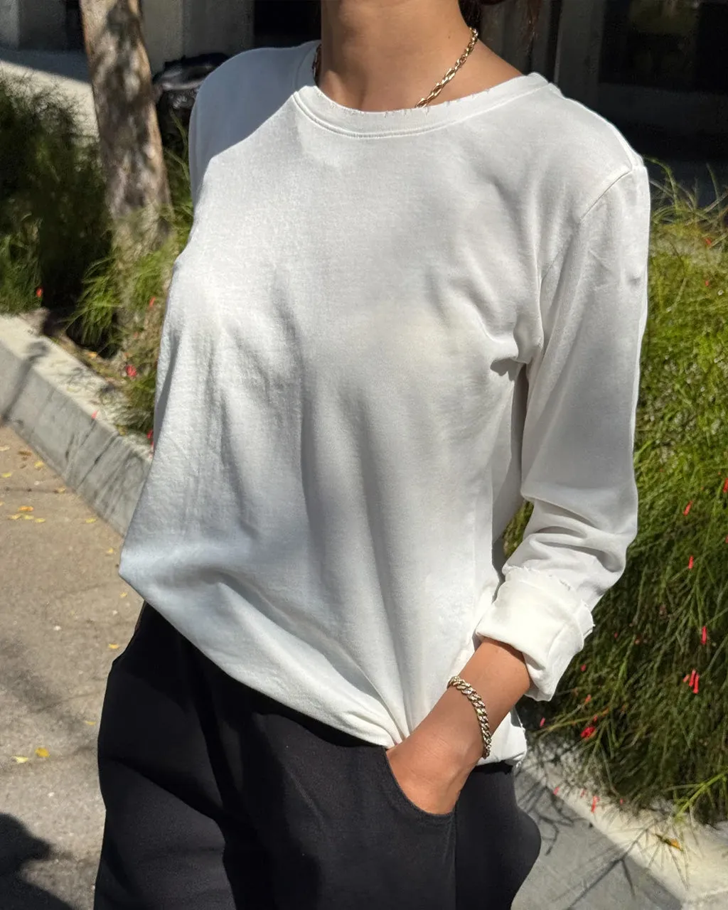 Everyday Long Sleeve Top - Vintage White sold by ban.do product image thumbnail 3