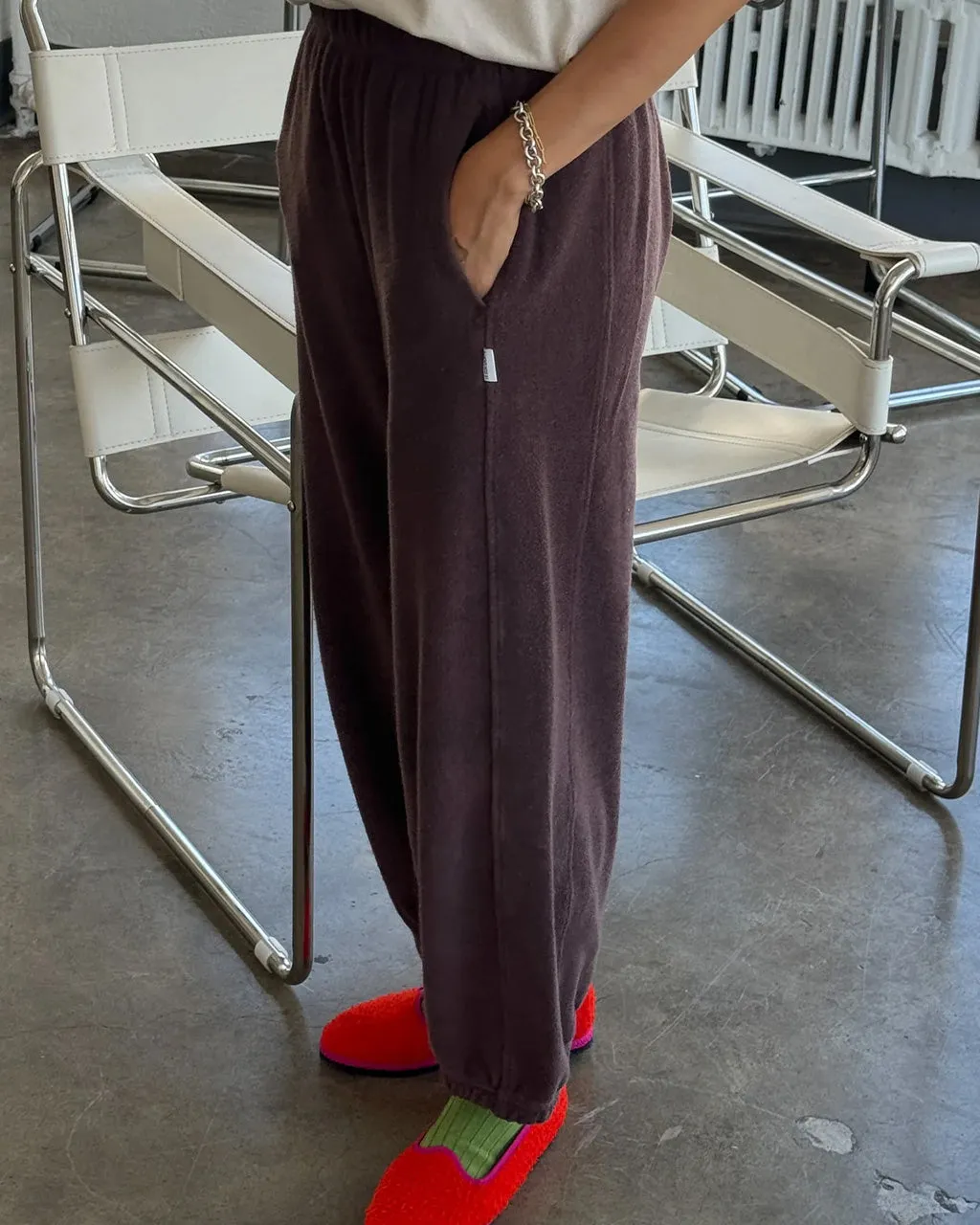 Cotton Terry Balloon Pants - Chocolate sold by ban.do product image thumbnail 2