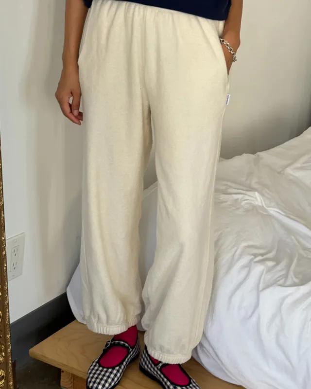 Cotton Terry Balloon Pants - Naturel sold by ban.do