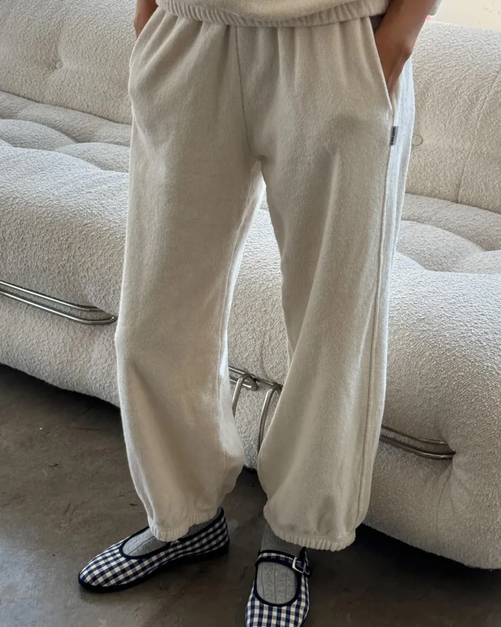 Cotton Terry Balloon Pants - Naturel sold by ban.do product image thumbnail 2