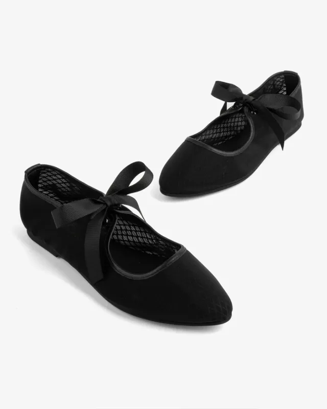 Valley Mesh Ballet Flat - Black sold by ban.do