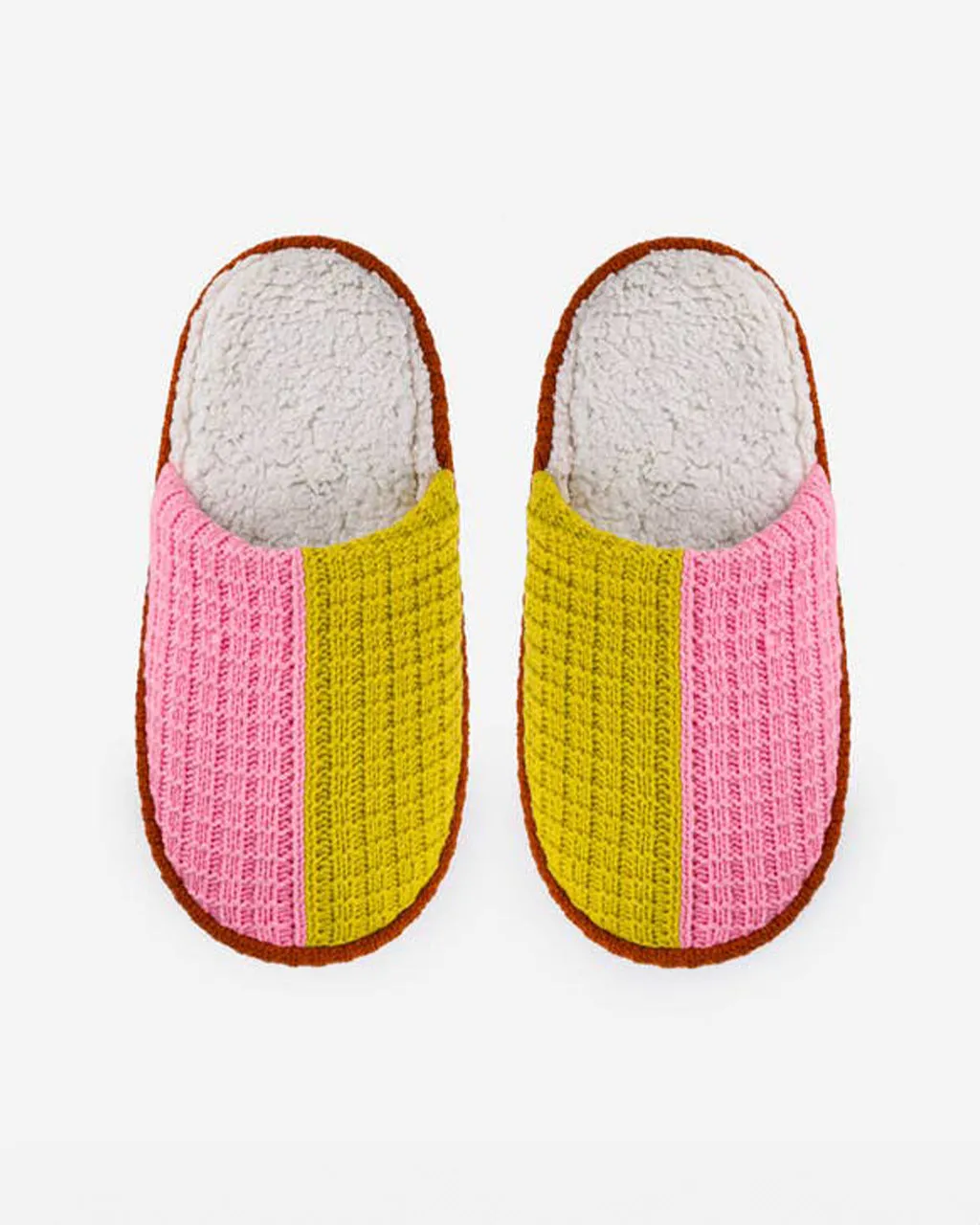 Colorblock Slide Slippers - Golden Olive + Pink sold by ban.do product image thumbnail 3