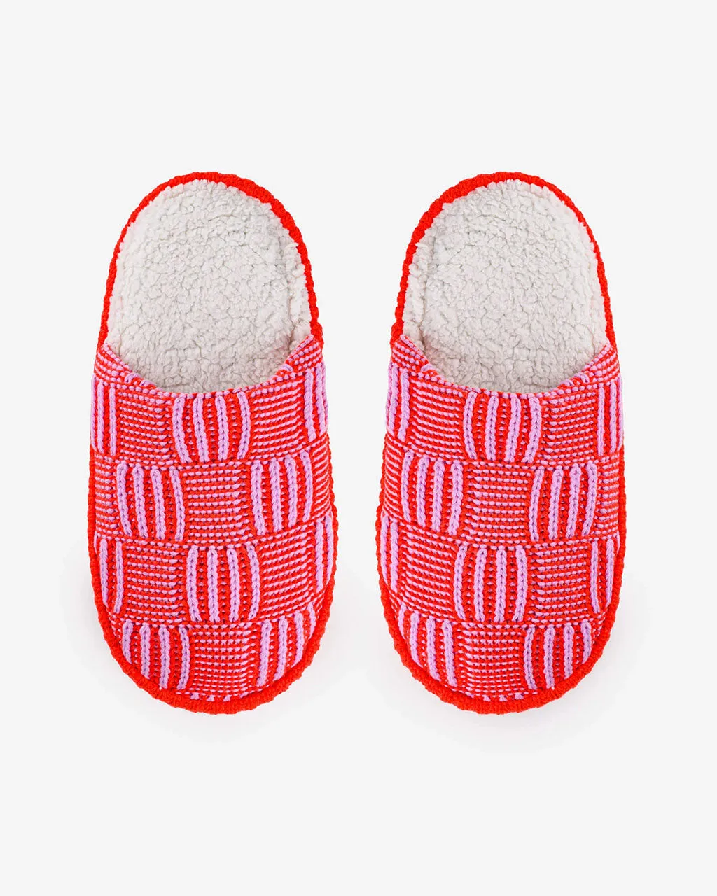 Chunky Checkerboard Slide Slippers - Poppy + Lilac sold by ban.do product image thumbnail 3