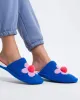 Flower Pom Slide Slippers - Cobalt sold by ban.do