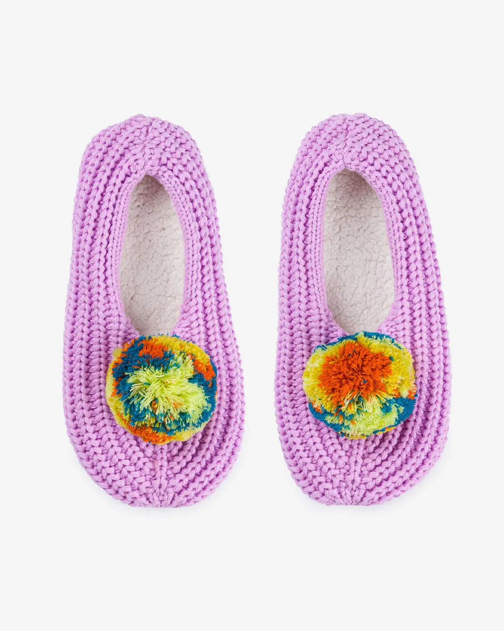 Marble Pommed Rib Slippers - Lilac sold by ban.do