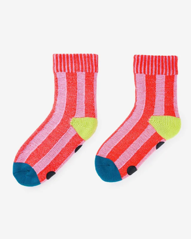 Gym House Socks - Pink + Cobalt sold by ban.do