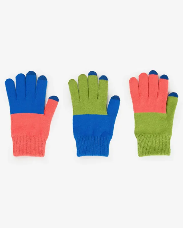 Pair And Spare Touchscreen Gloves - Pink + Cobalt sold by ban.do