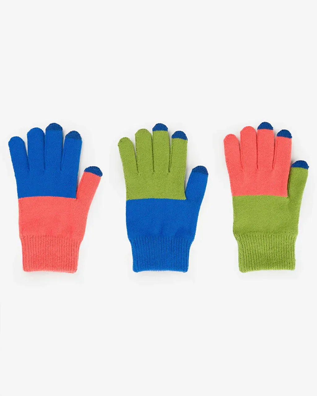 Pair And Spare Touchscreen Gloves - Pink + Cobalt sold by ban.do