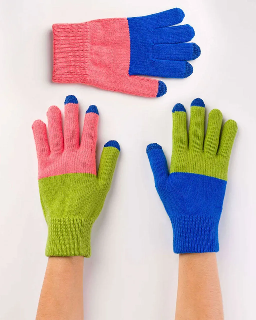 Pair And Spare Touchscreen Gloves - Pink + Cobalt sold by ban.do product image thumbnail 2