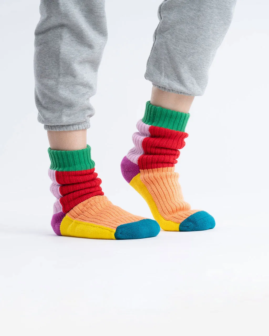 Kaleidoscope House Socks - Peach Red sold by ban.do product image thumbnail 2