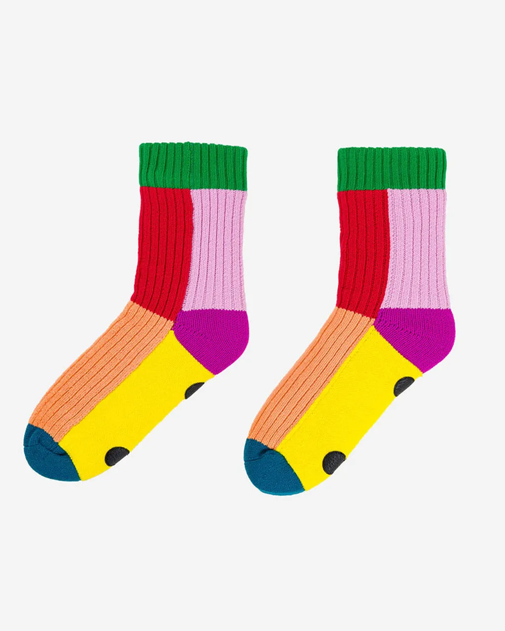 Kaleidoscope House Socks - Peach Red sold by ban.do