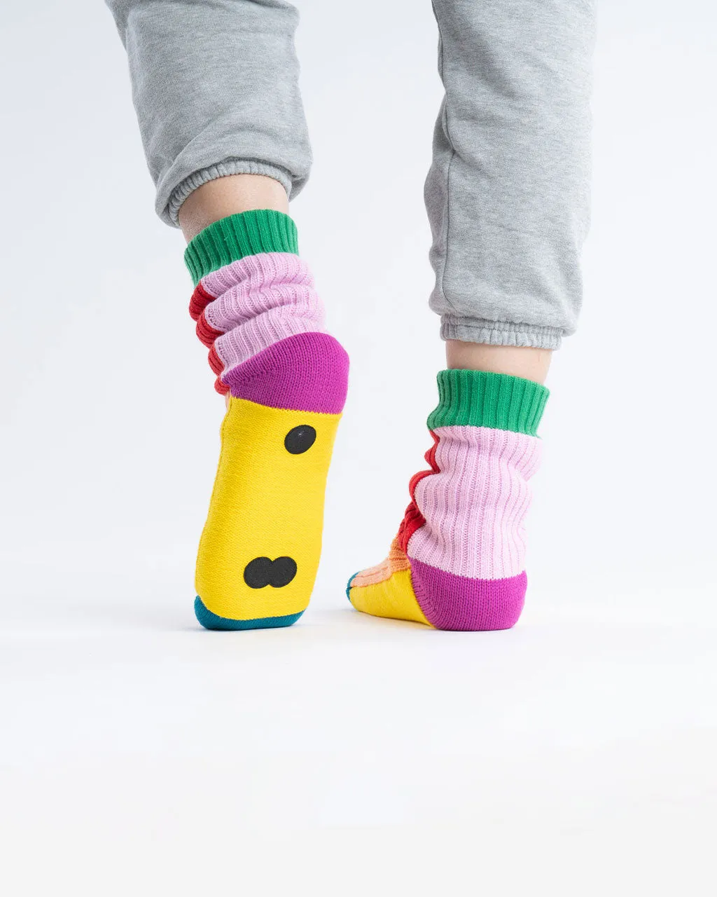 Kaleidoscope House Socks - Peach Red sold by ban.do product image thumbnail 3