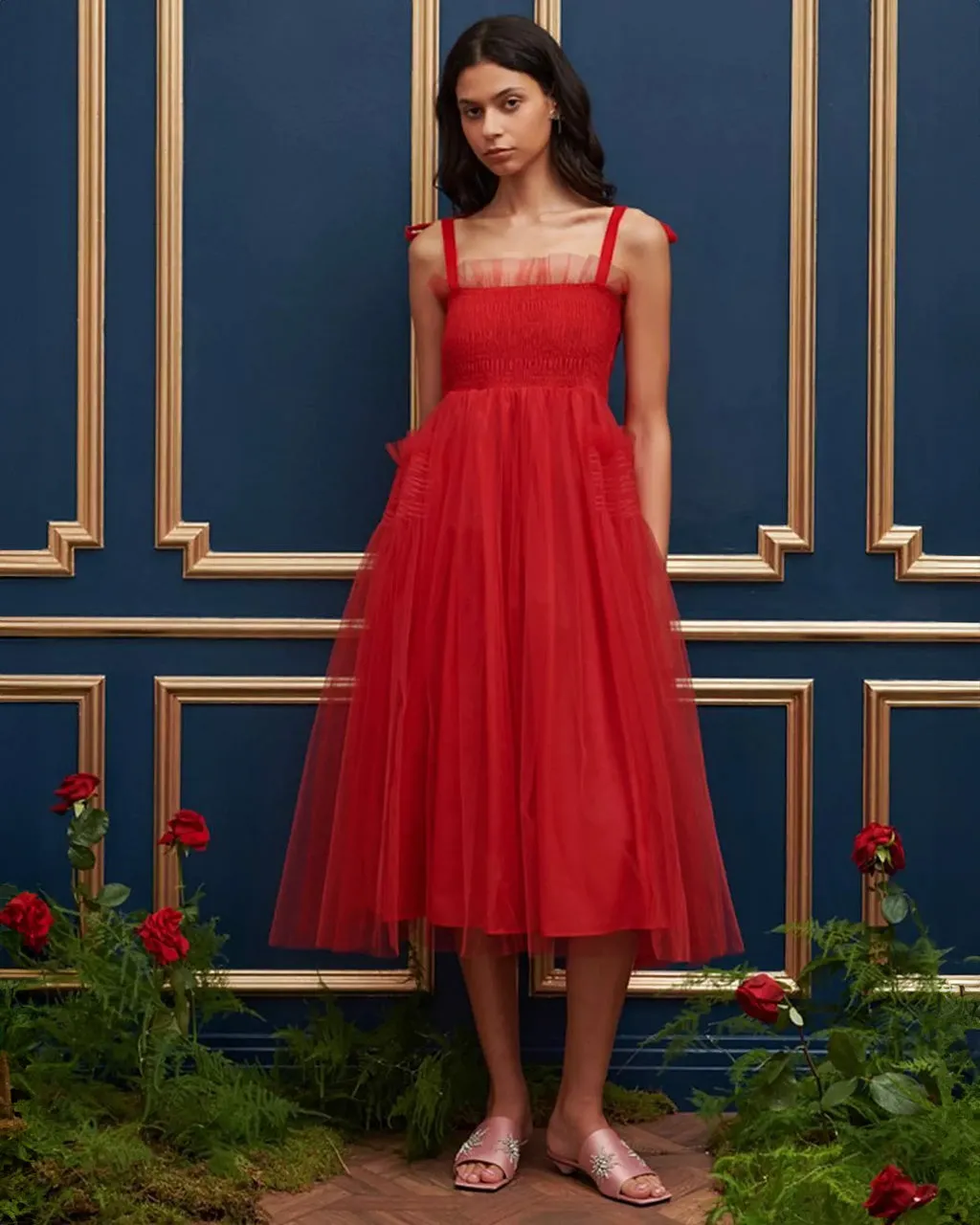 DREAM Palace Tulle Midi Dress sold by ban.do