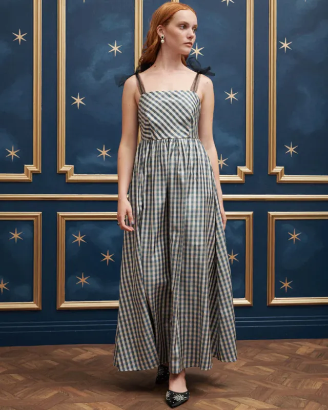 Cindy Check Midi Dress sold by ban.do