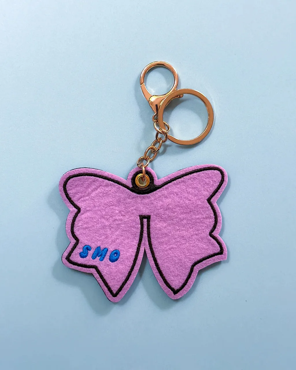 Purple + Yellow Striped Bow Bag Charm sold by ban.do product image thumbnail 3