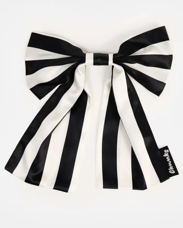 Silk Bow Barrette - Stripes sold by ban.do