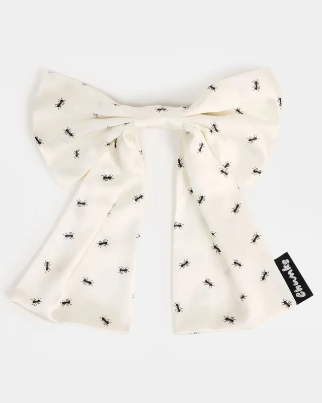 Silk Bow Barrette - Ants sold by ban.do