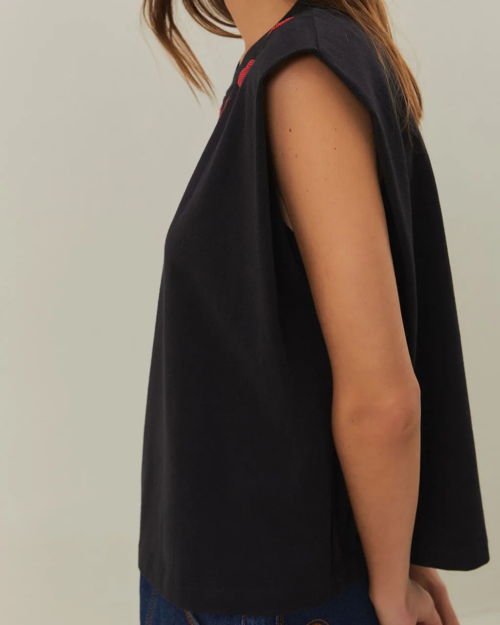 Black Beaded Hearts T-Shirt sold by ban.do product image thumbnail 3