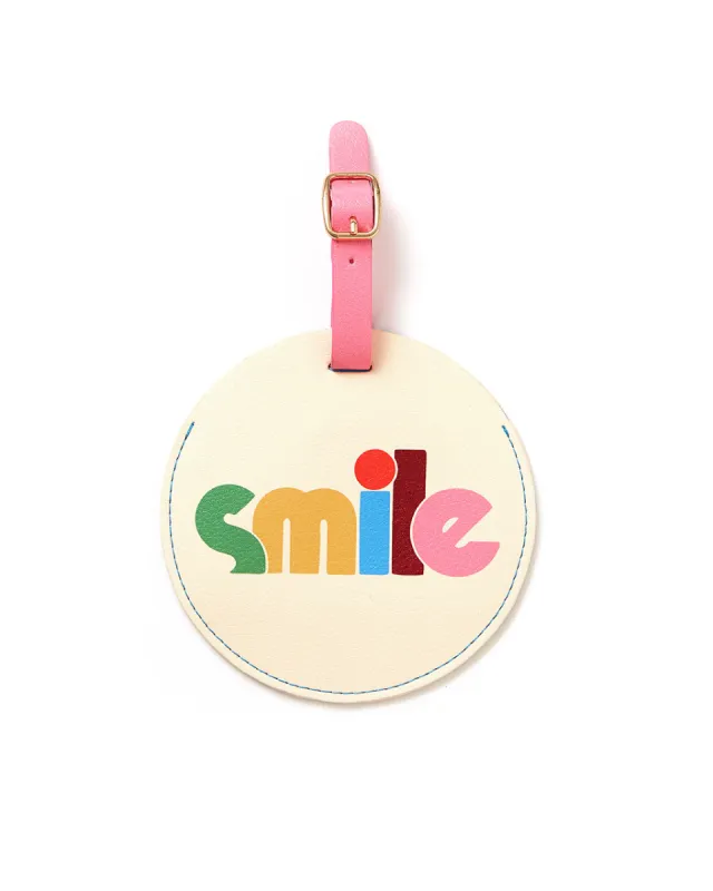 Getaway Round Luggage Tag - Smile sold by ban.do