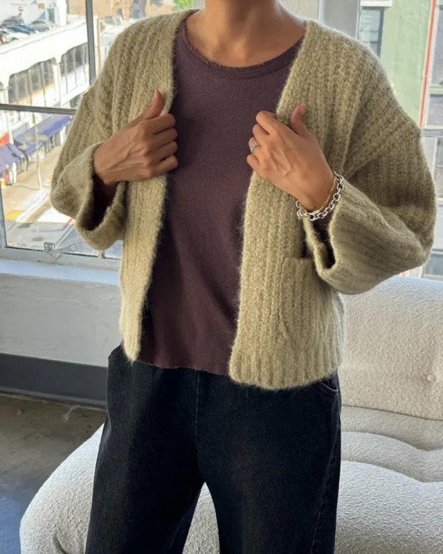 Alpaca Sweater Jacket - Butter sold by ban.do