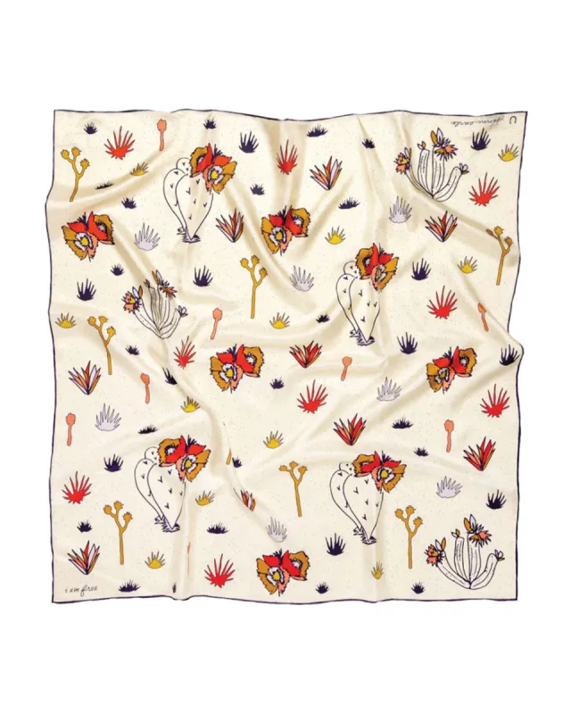 I Am Free Cactus Silk Scarf sold by ban.do