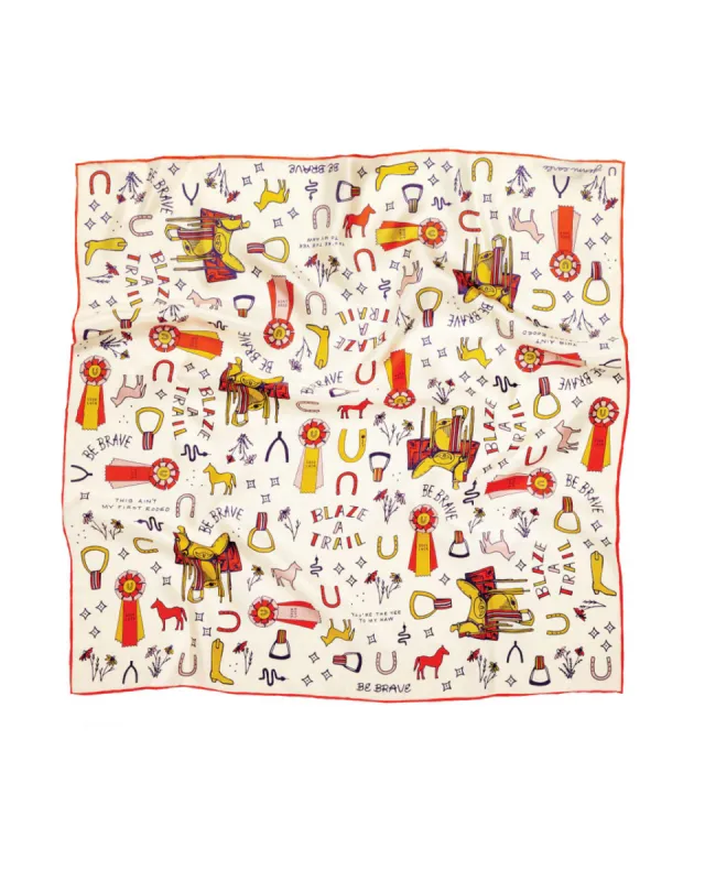 Word Jumble Silk Scarf sold by ban.do